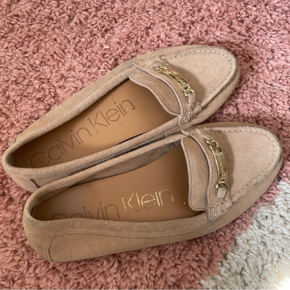 Calvin Klein suede flats
